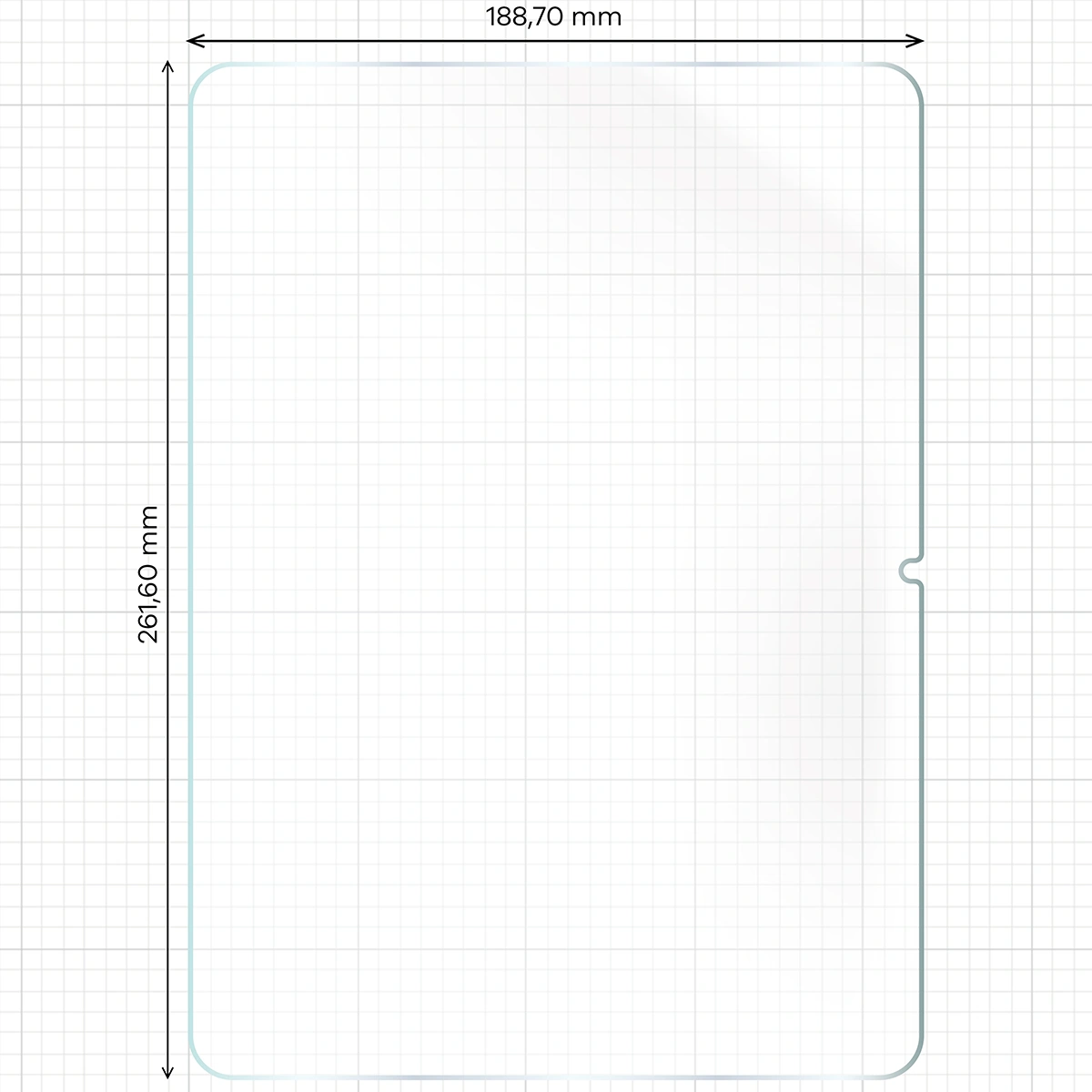 Wymiary folii na ekran Bizon Film Tab Papirus Duo do OnePlus Pad Go 2